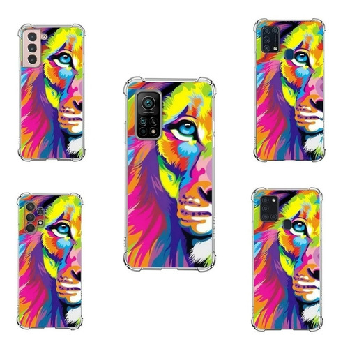 Imagem 1 de 3 de Capa Capinha Leão Lion Color Apple Motorola Samsung Xiaomi