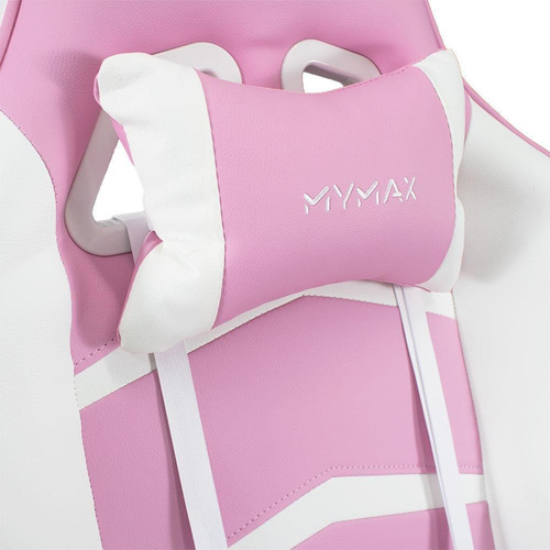 Imagem 6 de 10 de Cadeira Gamer Mx5 Giratoria Branco E Rosa - Mymax