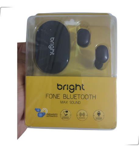 Fone De Ouvido Bright Bluetooth Fn570 Preto Tws Preto