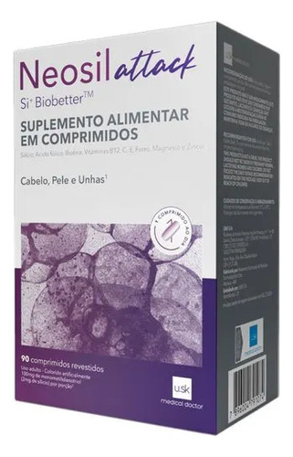 Neosil Attack Cabelo, Pele E Unhas 90 Comprimidos