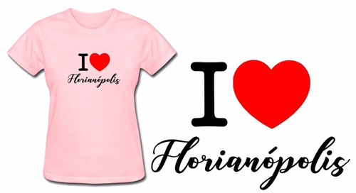 Camiseta Camisa Baby Look Feminina Rosa Florianópolis Região