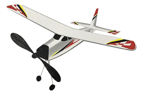 Modelo De Avión Con Motor Elástico De 2 Piezas Para