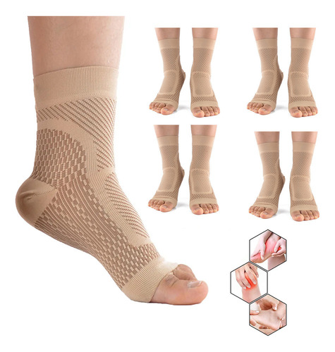 Calcetines #4 Pairs Para Neuropatía, Calcetines De Compresió