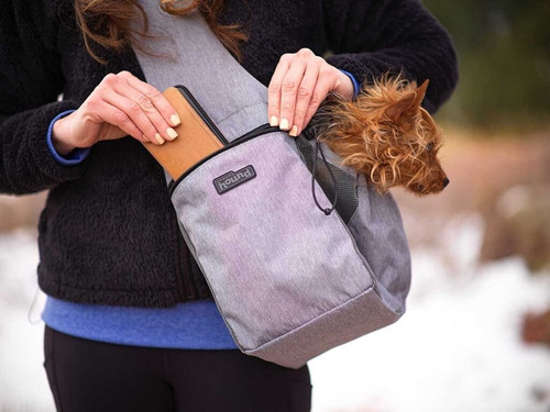 Puppak Dog Sling Carrier Bolsa De Transporte Cães E Gatos Cor Cinza-escuro