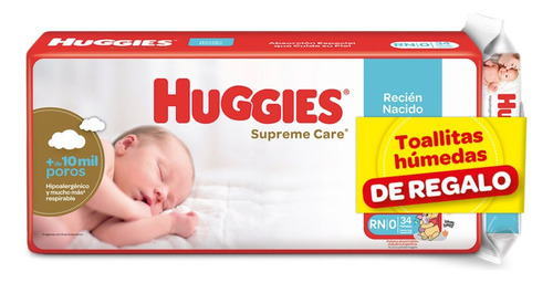 Huggies Supreme Care Recien Nacido X 34 + Toalla De Regalo