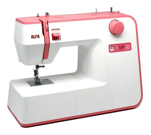 Imagen 1 de 2 de Máquina de coser recta Alfa Style 20 portable blanca y rosa