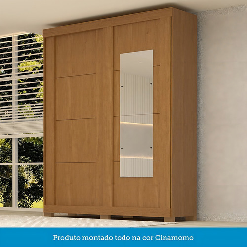 Guarda-roupa Casal 160cm 2 Portas De Correr Com Aawt