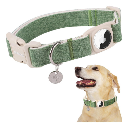 Dogwong Airtag Collar De Perro De Cáñamo De Algodón, Coll