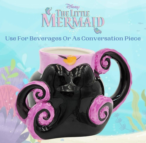 Botella De Cerámica Con Diseño De Disney En 3d, Ursula Jarra