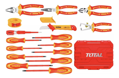 Kit Herramientas Aisladas 1000v Electricista 16 Piezas Total