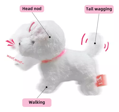 YH YUHUNG Perro de juguete para caminar y ladrar con correa de control  remoto para cachorros, mascotas electrónicas, juguetes interactivos para  niños