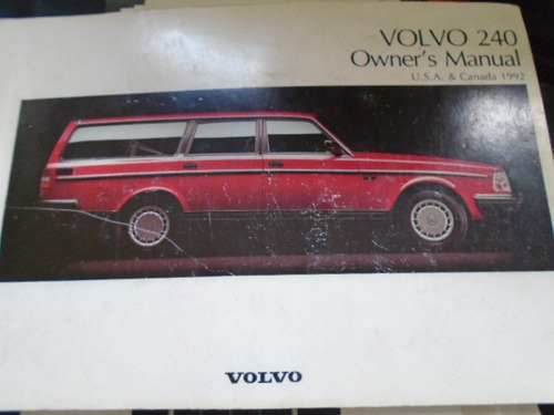 Manual Propietario De Volvo 240 1992
