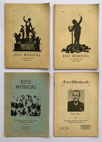 Lote Revistas Eco Musical Nº 1 Al 11 Folklore Danza 1942