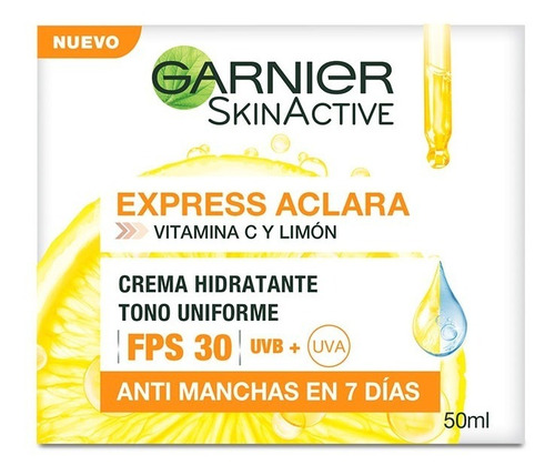 Imagen 3 de 8 de Crema Hidratante Fps 30 Y Vitamina C Garnier Express Aclara