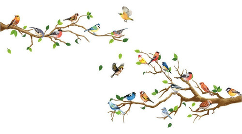 Ay Adhesivos De Pared Con Forma De Pájaro Diseño De Pájar