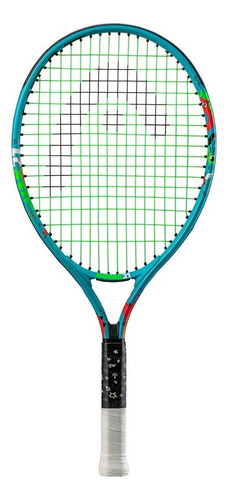 Raquete de tênis infantil Head Novak 21 Junior, capa amarrada, cor verde/alça multicolorida, tamanho 3 3/4