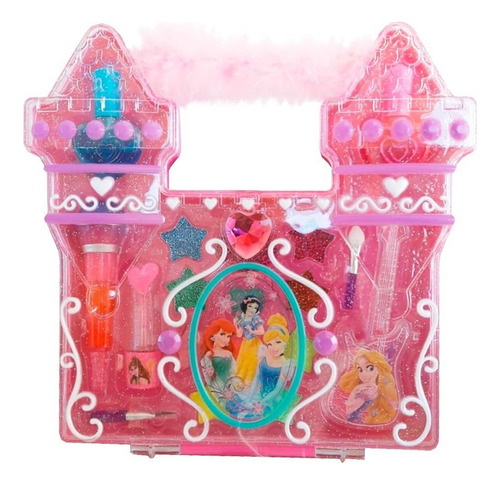 Kit Maquiagem Infantil 19 Peças Castelo Das Princesas Disney