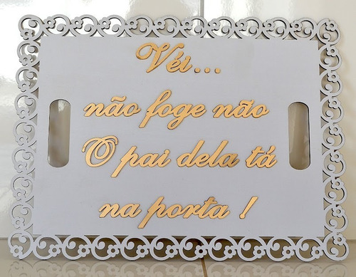 Placa Para Casamento Personalizada Mdf Branco - 1 Unidade