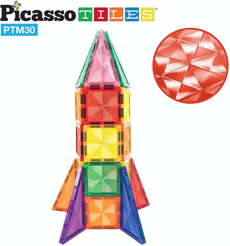 Bloques De Construcción Magnéticos Picassotiles, 30 Piezas,