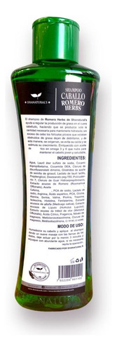 Shampoo De Romero Con Cafeina 500ml Anticaida Crecimiento