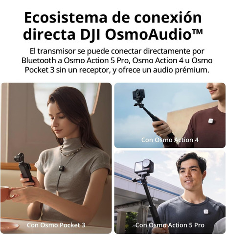 Dji Mic Mini Transmisor Micrófono Inalámbrico Profesional Blanco