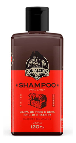 Kit Balm Shampoo E Pente Curvo Barba Negra Don Alcides
