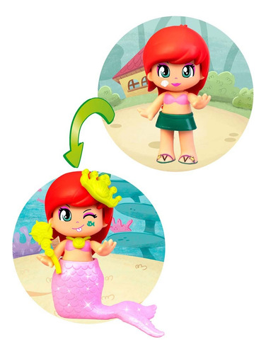 Muñeca Pinypon Set Casa De Sirena Figura 7cm