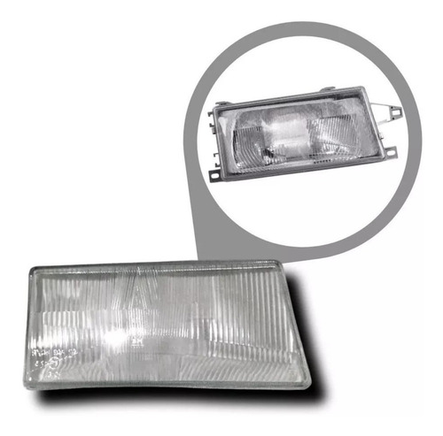 Lente Farol Uno Vidro 91 A 2003 Lançamento - Lado Direito