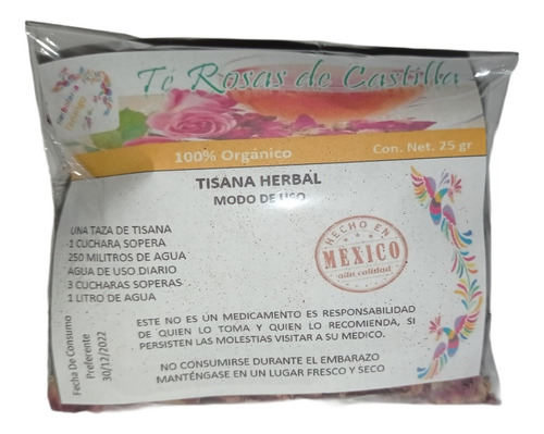 Té Rosas De Castilla 25gr 100% Productos Tenango