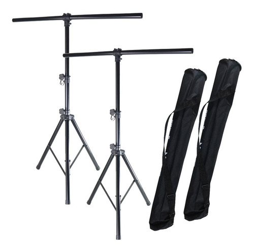 Stand Tripie Pedestal Para Luces Led Con Funda Pack 2