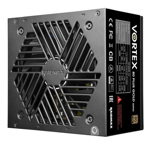 Imagen 2 de 5 de Fuente Poder Raidmax Vortex 600w 80 Plus Gold - Revogames