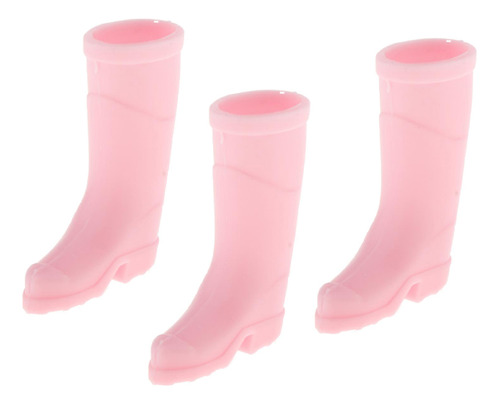 Mini Bota De Lluvia De Jardinería Rosa Para 1/12 Dolls