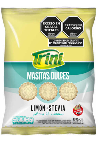 Galletitas De Limon  + Stevia, Sin Tacc, Marca Trini X 120 G