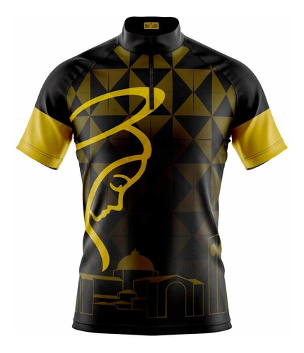 Camisa Befast Aparecida Preta E Dourada Ciclismo