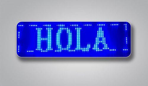 Display Led Anuncio Luminoso Programable Azul 1m X 20cm