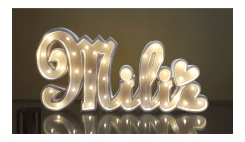 Nombre Luminoso 15 Cm Polyfan Personalizado Luz Tu Nombre