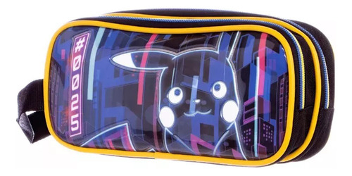 Cartuchera De Pokemon C/2 Cierres Neon Pikachu Neon Pikachu