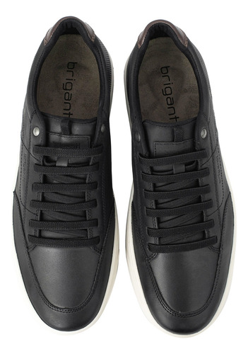 Zapatilla Hombre Cuero Sneaker Zapato Liso Nautico Briganti