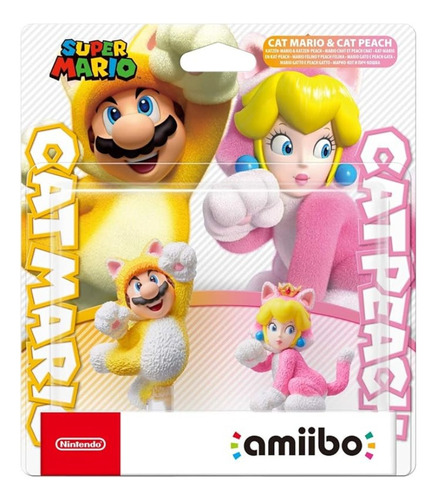 Amiibo Cat Mario & Cat Peach Nintendo Super Mario Bros