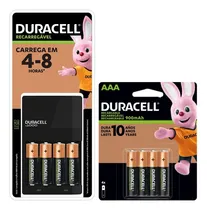 Comprar Carregador Duracell + 4 Pilhas Rec Aa + 4 Pilhas Aaa Rec