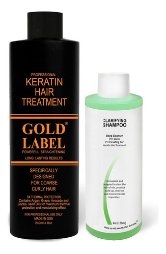 Gold Label - Tratamiento Profesional De Queratina De 8.1 Fl