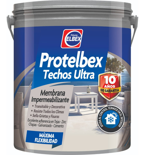 Protelbex Techos Ultra 20k 10 Años Garan  Impermeabilizante