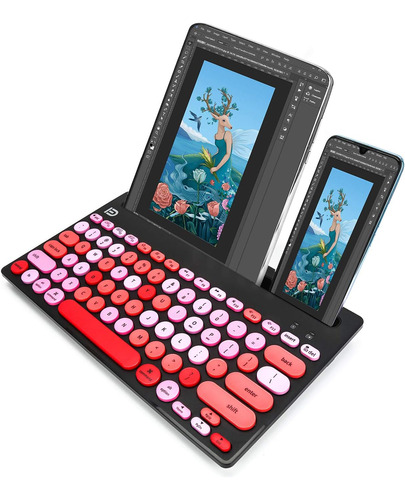 Teclado Inalámbrico Multidispositivo, Bluetooth Y Modo Dual