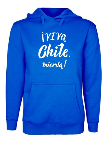 Imagen 1 de 2 de Polerón Estampado Unisex Viva Chile!