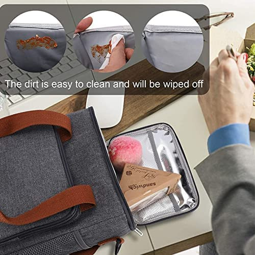 Bolsa De Almuerzo Aislada Reutilizable 7 Litros Gris