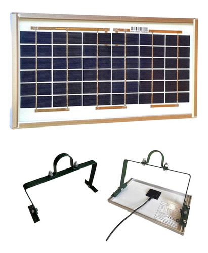 Panel Pantalla Solar 5watts Solartec Con Soporte Incluido