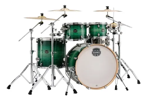 Bateria Mapex Armory Ar529s Fg Emerald Burst 5 Shell P Explosão E...