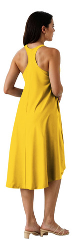 Vestido Escote En V Ruedo Asimétrico Casual De Moda Nisha