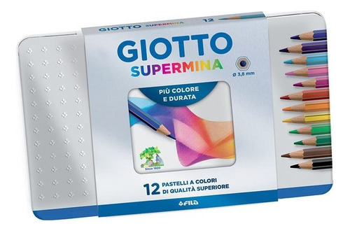 Lapices Colores Giotto Supermina Lata X 12 Serviciopapelero