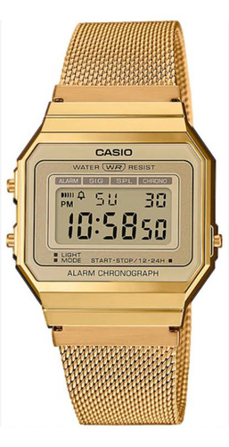 Reloj Digital Casio Vintage Dorado A700wmg-9adf /alarma /luz